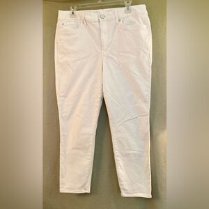 Seven7 White High Rise Skinny Crop Skin Fit Denim Crop Jeans Size 16